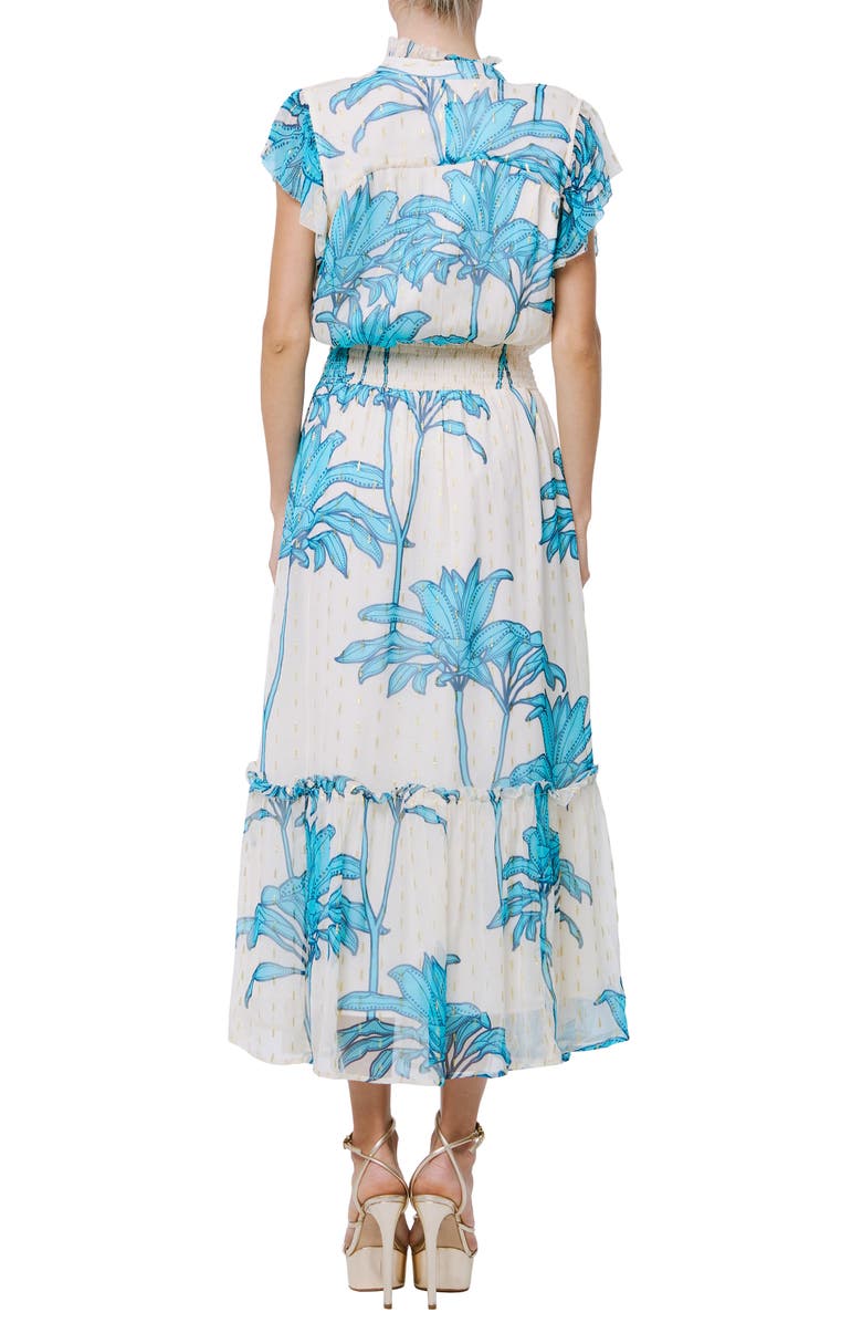 CIEBON Phoebe Clip Dot Midi Dress, Alternate, color, 