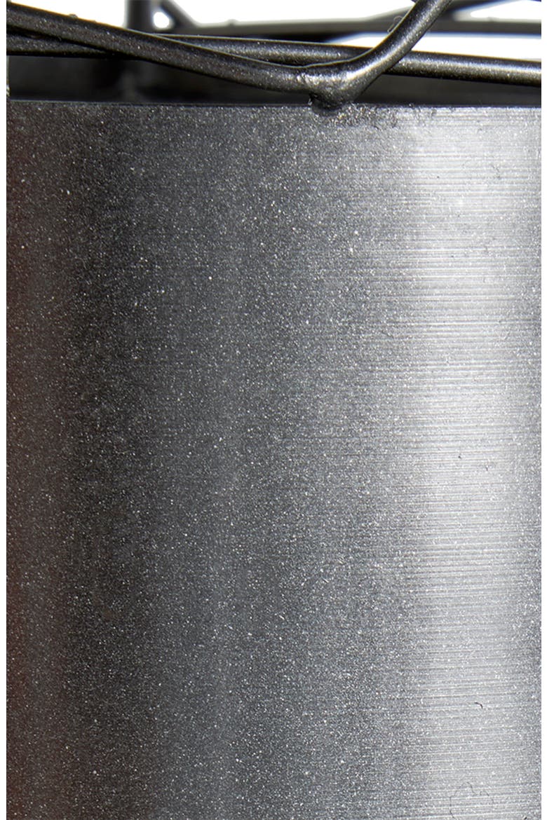 Black Metal Vase, Alternate, color, BLACK