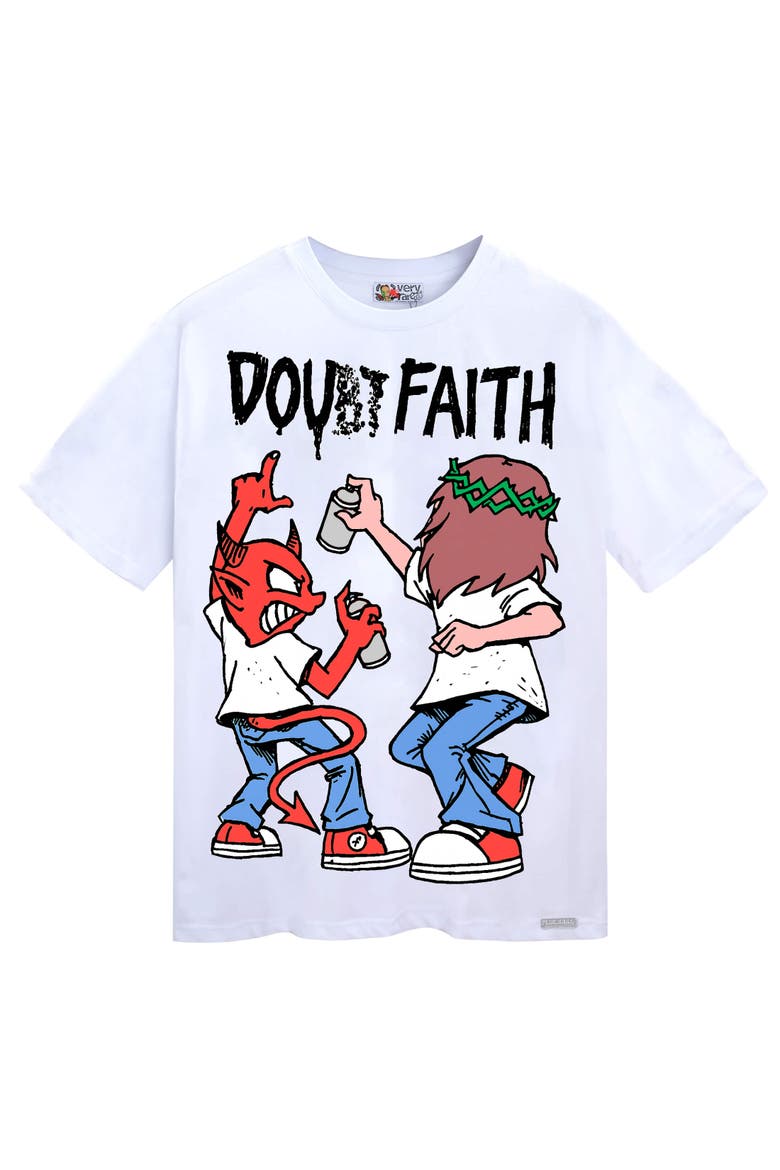 Jesus Doubt Tee, Main, color, White