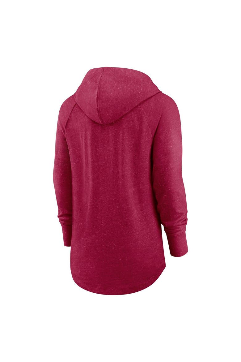 Women's Nike Burgundy Washington Commanders Minimal Statement Lightweight Raglan Funnel Neck Pullover Hoodie, Alternate, color, Burgundy