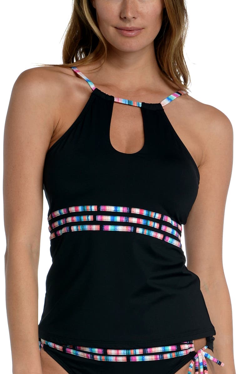 La Blanca Catalina Cutout Tankini Top, Main, color,