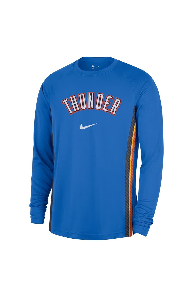 Nike Men's Nike Blue Oklahoma City Thunder 2025/26 Authentic Pre-Game Legend Dri-FIT Long Sleeve Shooting Shirt, Alternate, color, Blue