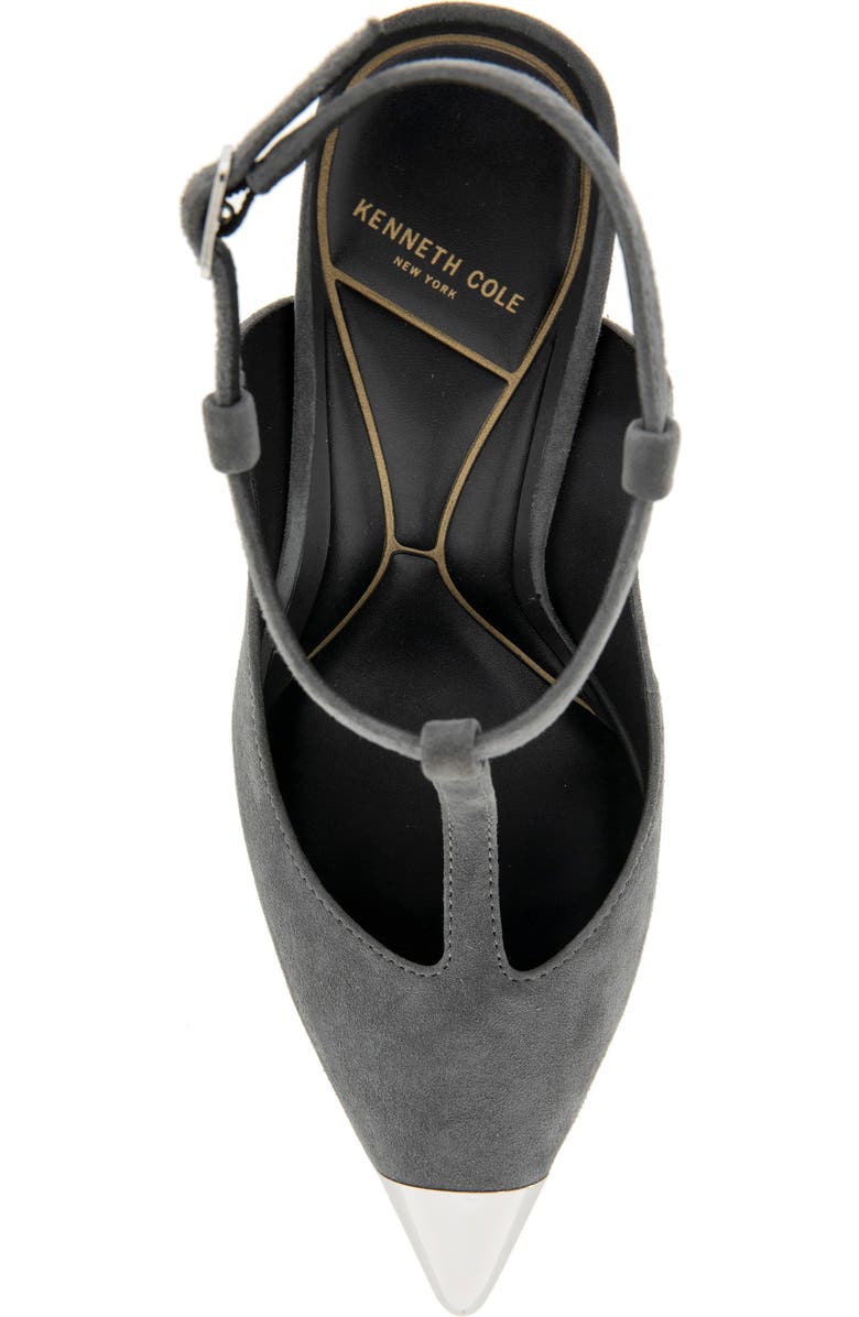 Kenneth Cole Romi T-Strap Pump, Alternate, color, Dark Grey Suede