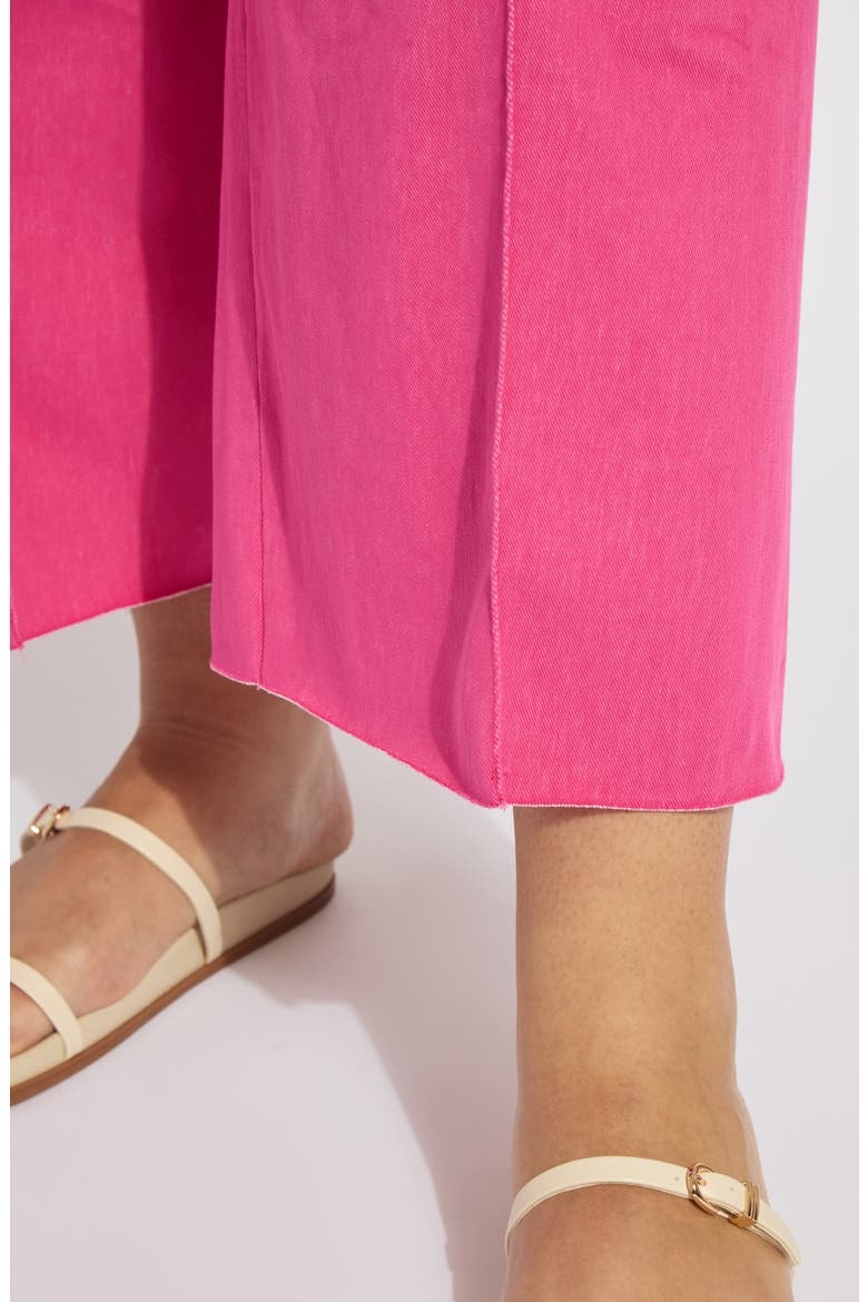 Erin Pintuck Pleat Wide Leg Jeans, Alternate, color, HOT PINK