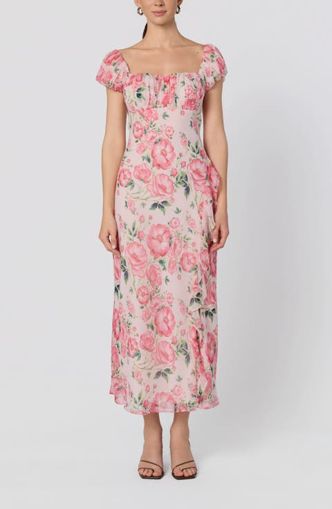 Florence Floral Ruffle Detail Dress