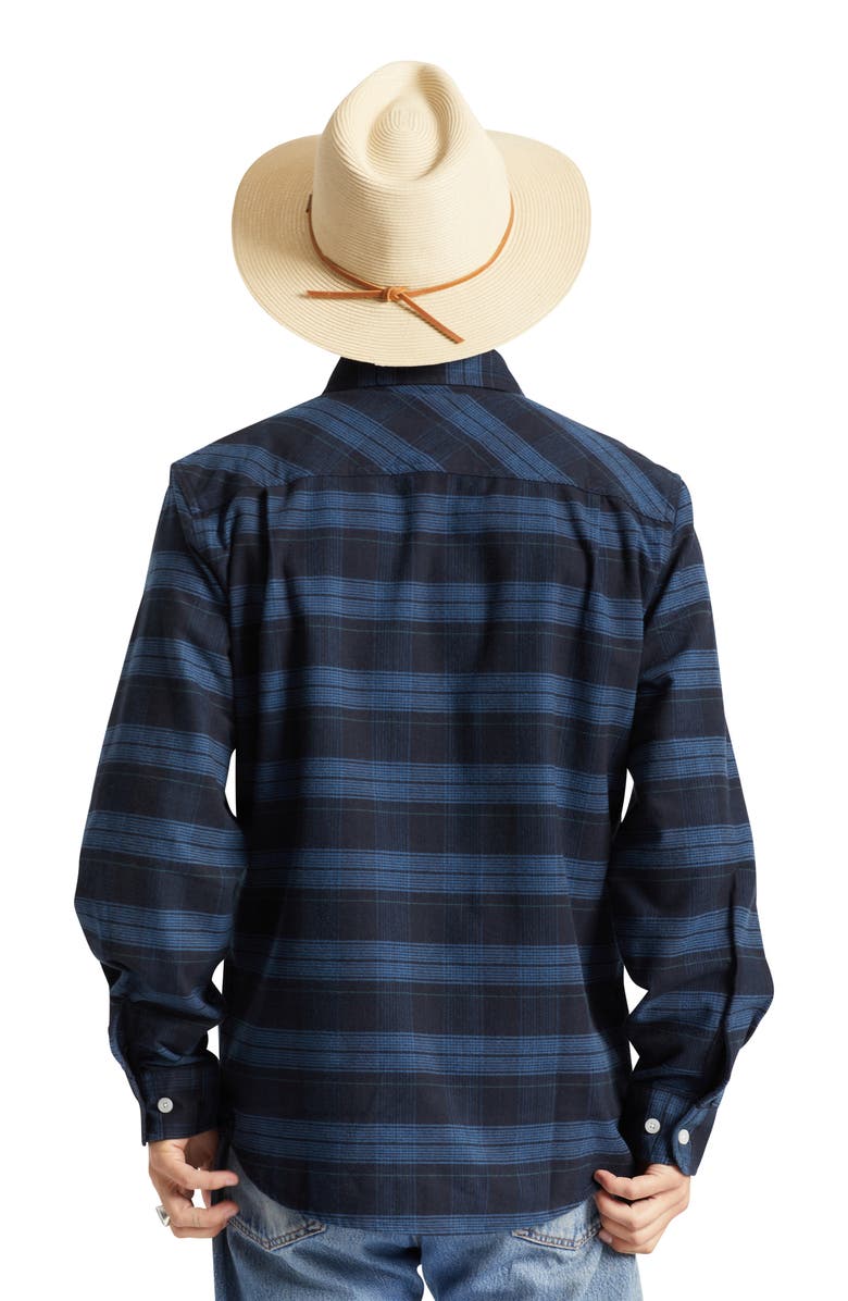 Brixton Wesley Packable Straw Fedora, Alternate, color, Tan