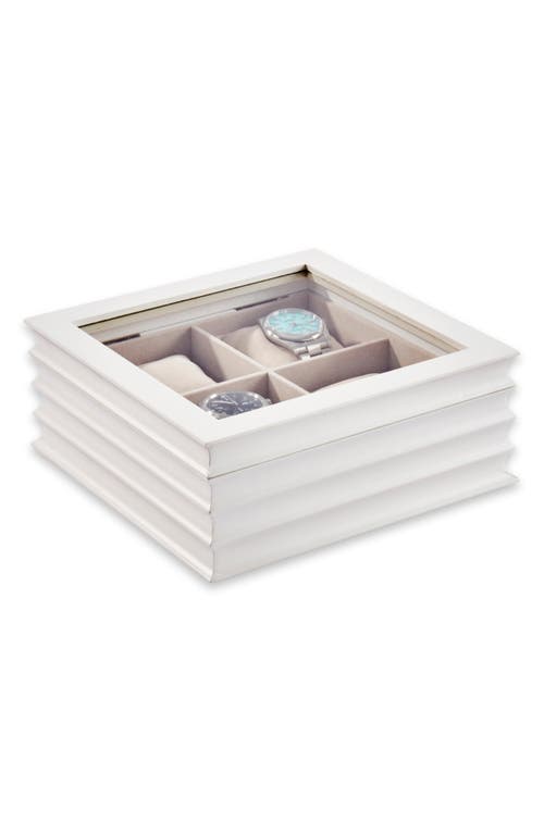 Bey-berk Bash Wooden Watch Case In White