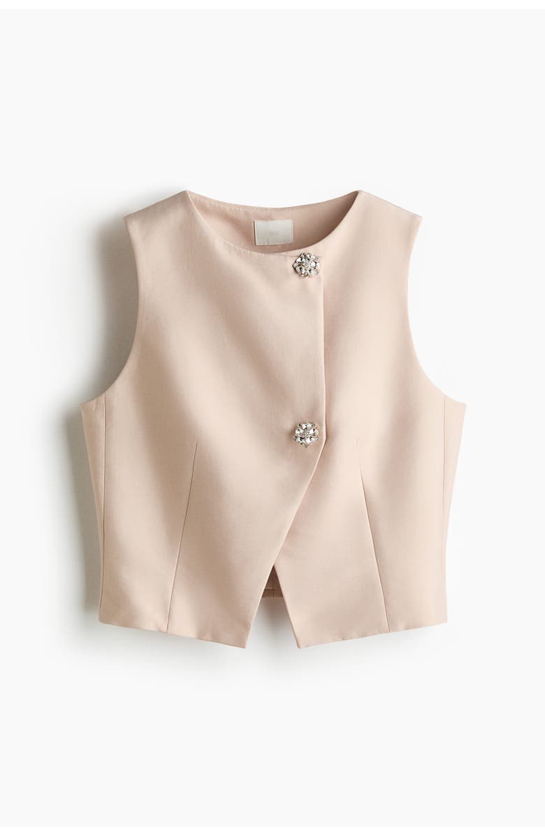 H&M Asymmetric wrap vest, Alternate, color, Light Beige