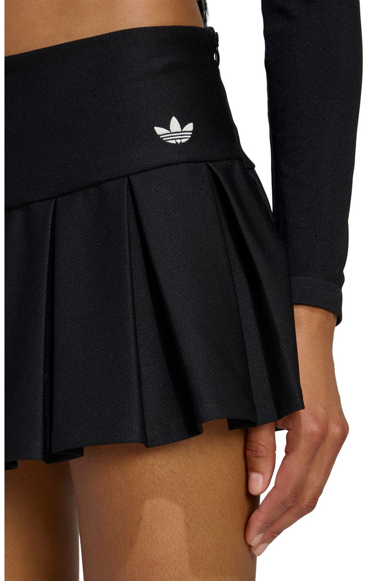 Pleated Miniskirt, Alternate, color, BLACK