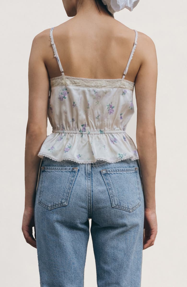 MAUDE CLUB Jarvis Floral Peplum Top, Alternate, color, Blossom Print