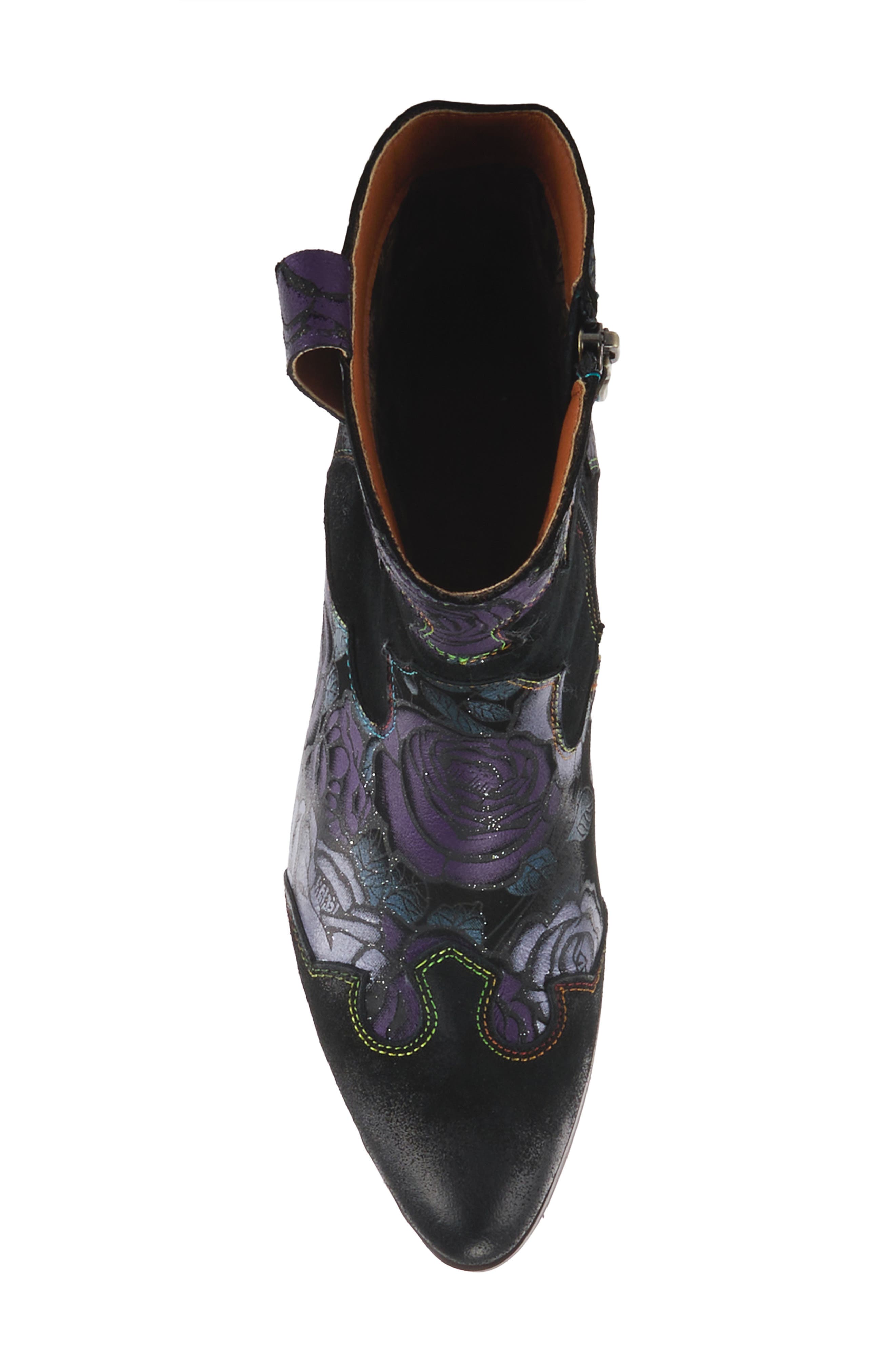 L
Artiste by Spring Step Lady Luck Western Bootie, Alternate, color, Purple Multi