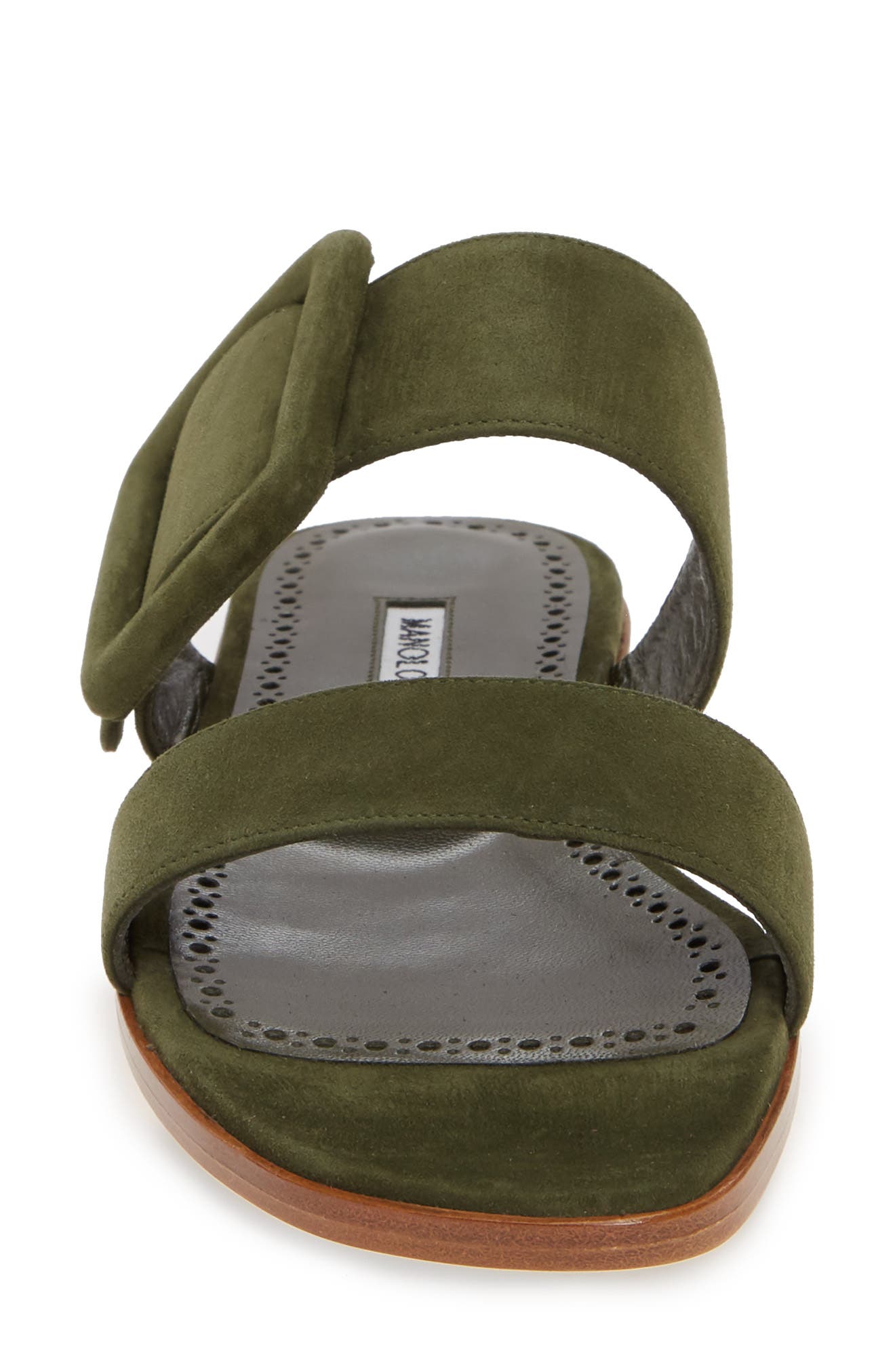Tituba Buckle Slide Sandal, Alternate, color, MILITARY GREEN SUEDE