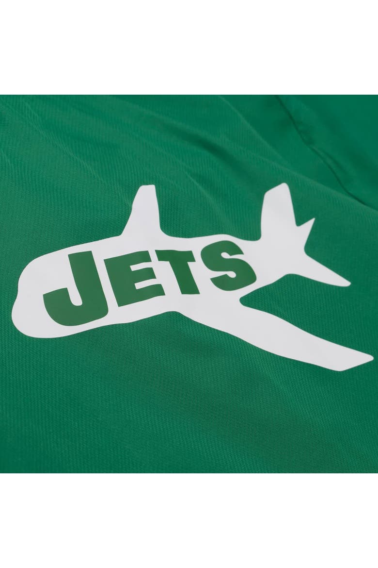 Men's Mitchell & Ness Green New York Jets Coaches Full-Snap Hooded Windbreaker Jacket, Alternate, color, Green