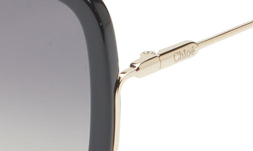 Chloé 57mm Square Sunglasses In Black