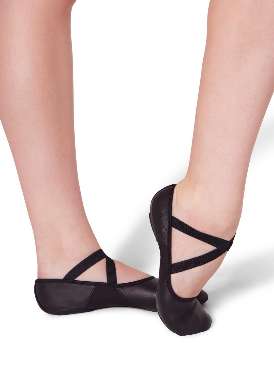 Hanami Leather Ballet Shoe, Alternate, color, black