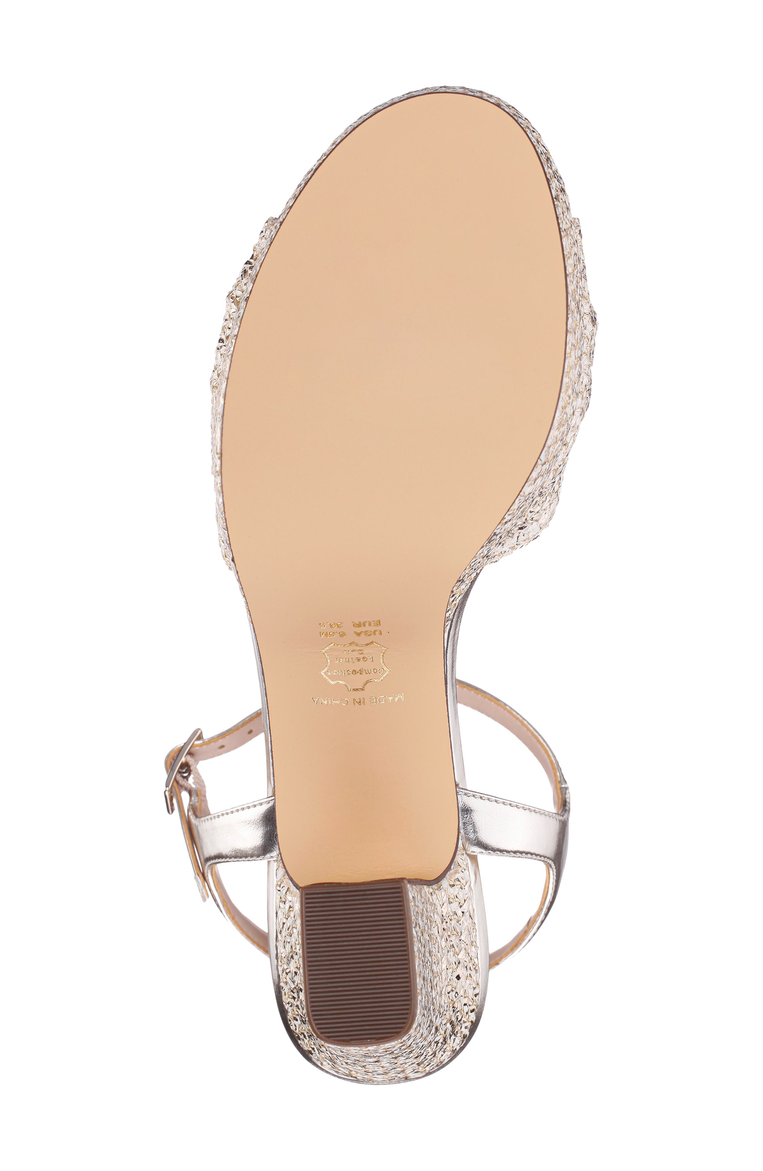 Nina Metallic Block Heel Platform Sandal, Alternate, color, Gold