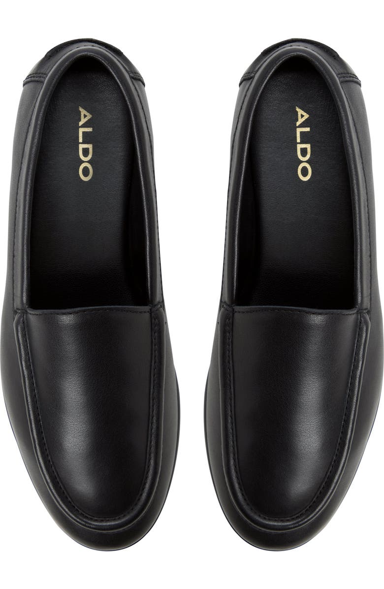 ALDO Ambar Leather Loafer, Alternate, color, Black