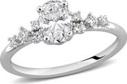 DELMAR Oval Lab-Created Moissanite Engagement Ring
