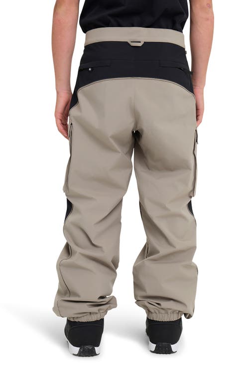 Quiksilver Snow Down Waterproof Cargo Snowboard Pants In Brown
