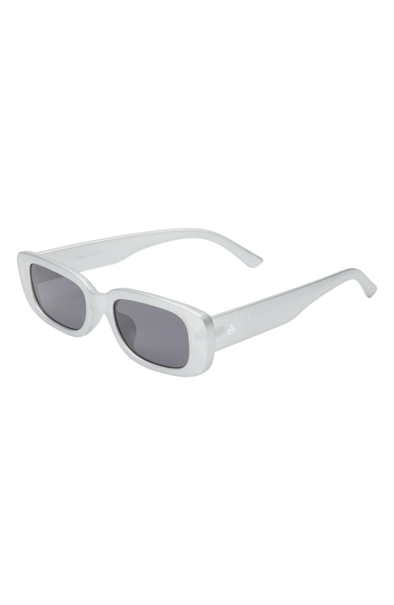 AIRE Ceres 51mm Rectangular Sunglasses, Alternate, color, Metallic Silver