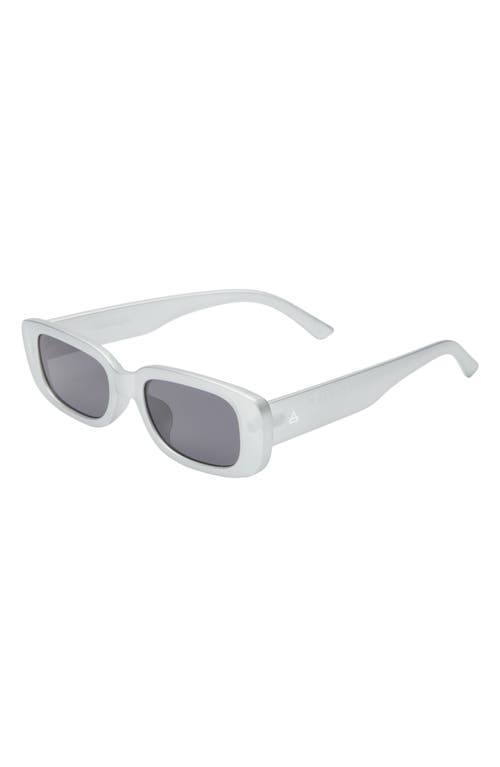 Aire Ceres 51mm Rectangular Sunglasses In Metallic Silver