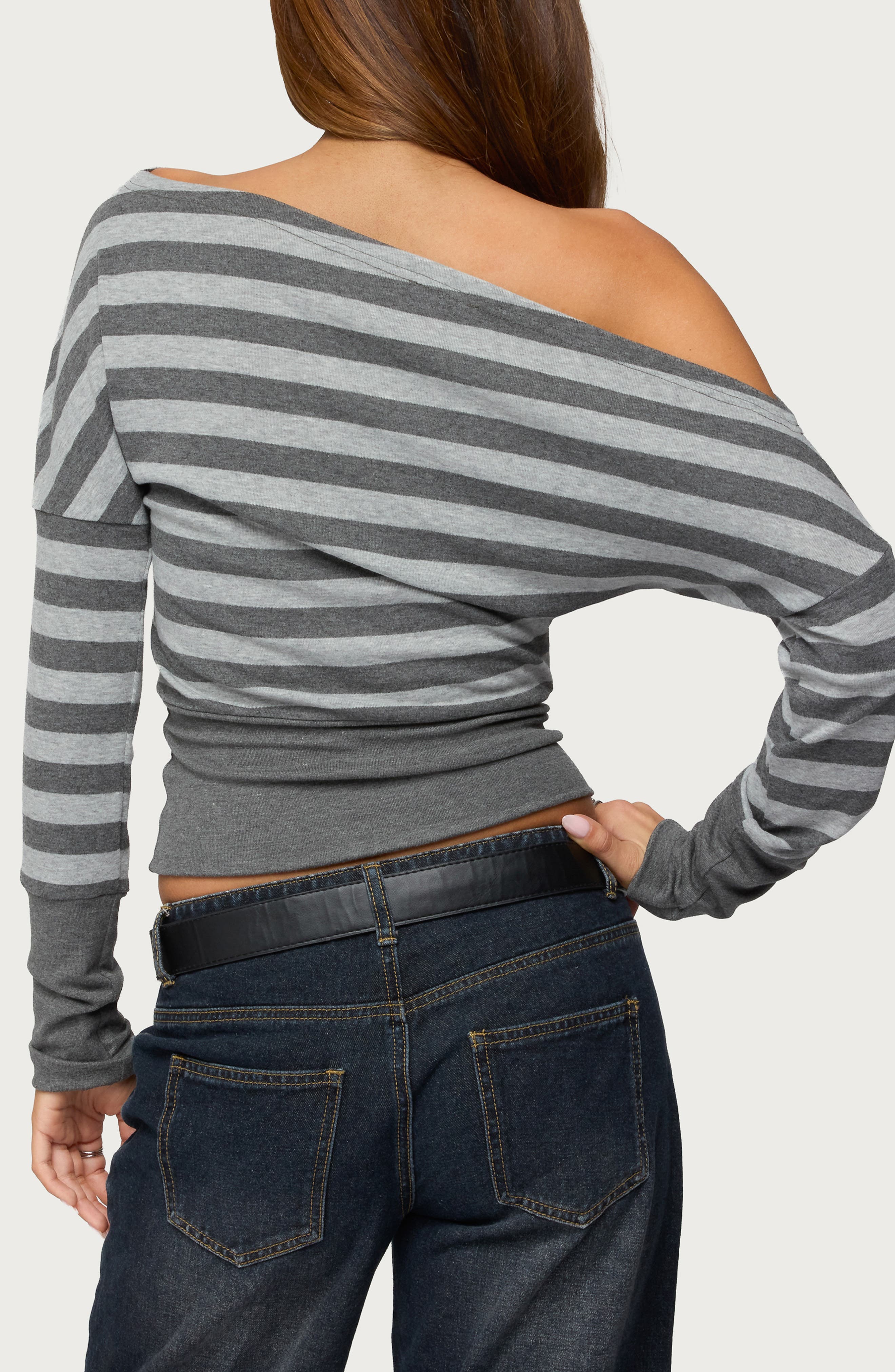 Marniee Stripe One-Shoulder Top - image 2