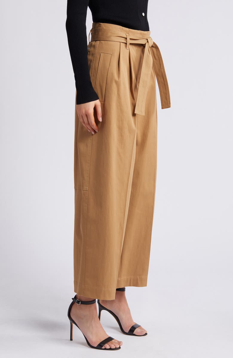 BOSS Tenoy Belted Wide Leg Pants, Alternate, color,