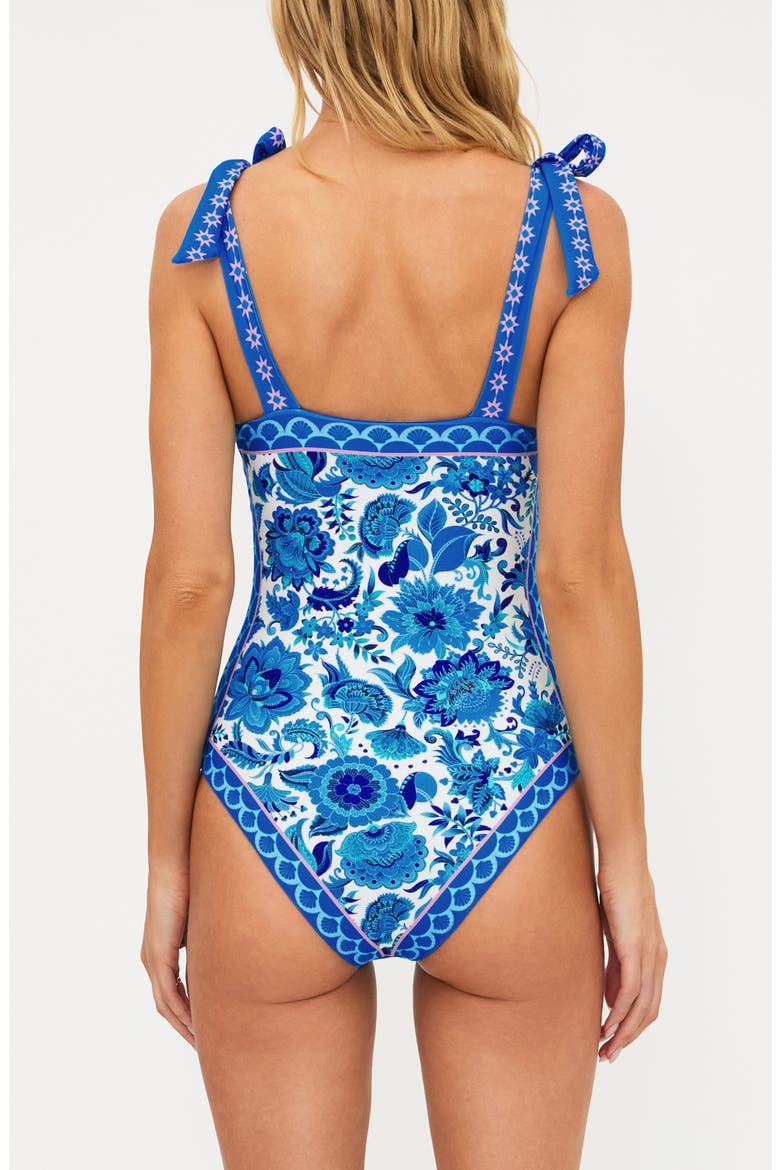 Akira Placement Print One-Piece Swimsuit, Alternate, color, ROYAL RIVIERA