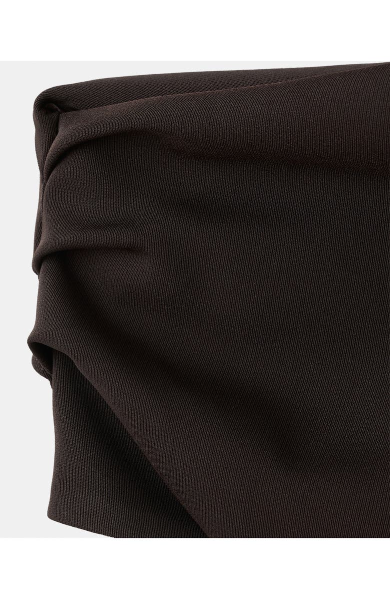 MANGO One-Shoulder Minidress, Alternate, color, Brown