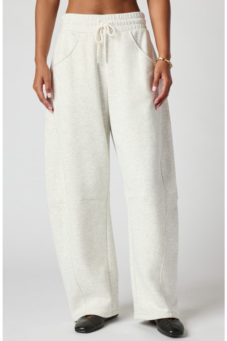 Barrel Leg Sweatpants, Main, color, HEATHER ICE