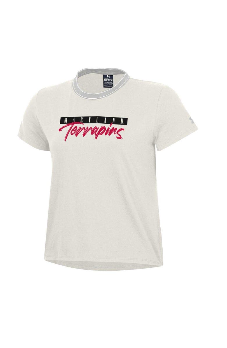 Under Armour Women's Under Armour Cream Maryland Terrapins Iconic T-Shirt, Alternate, color, White