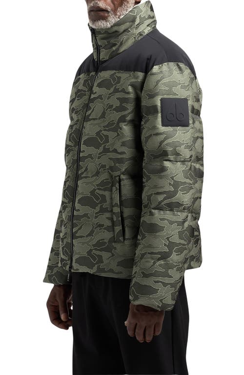 Moose Knuckles Kings Camouflage Print Puffer Jacket In Moss Camo