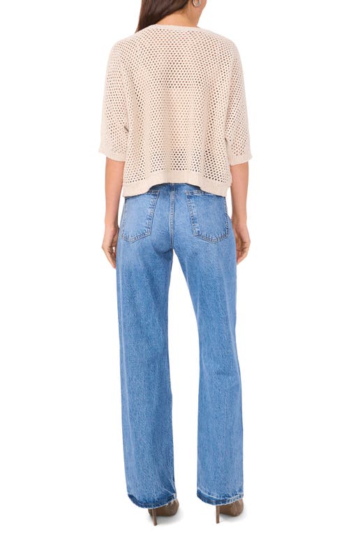 VINCE CAMUTO VINCE CAMUTO FISHNET POINTELLE SWEATER
