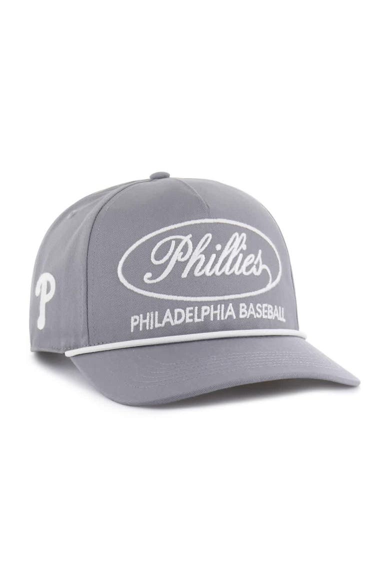 Men's '47 Gray Philadelphia Phillies Foundational Hitch Adjustable Hat, Main, color, Gray