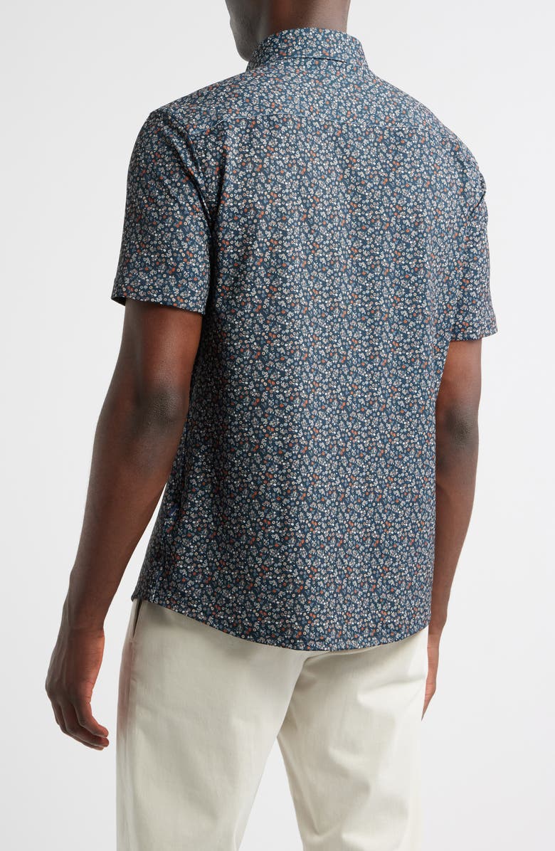 Stone Rose Wildflower Performance Short Sleeve Button-Up Shirt, Alternate, color,