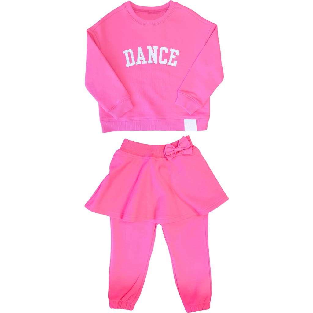 Bits & Bows Dance Skirted Sweatsuit In Pink