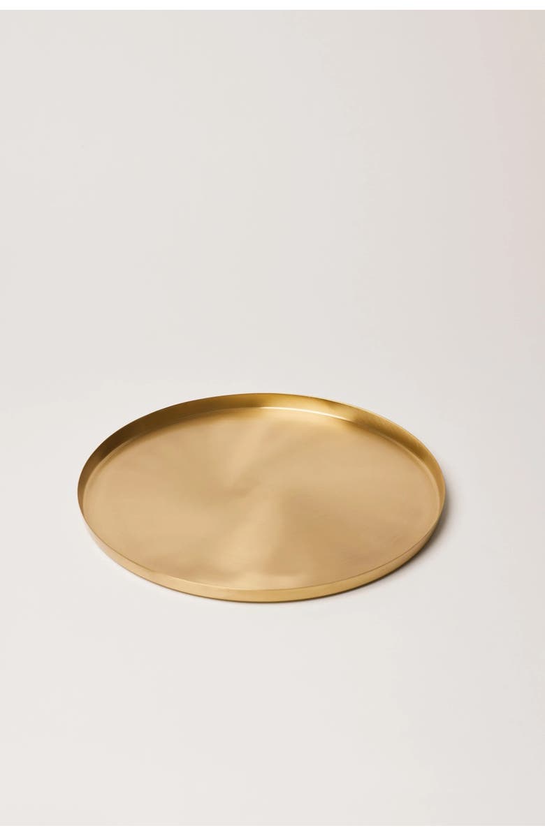Fleck Heirloom Brass Serving Plate, Main, color, Brass