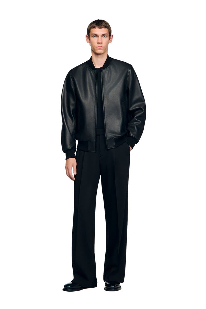 Leather jacket, Alternate, color, Black