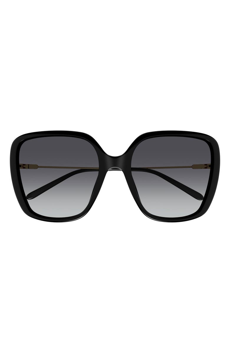 Chloé 57mm Rectangular Sunglasses, Main, color,