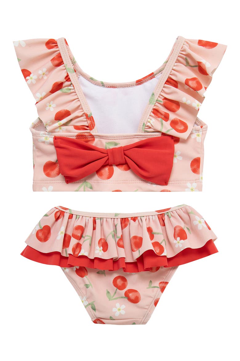 Kids' Cherry UPF 50+ Two-Piece Swimsuit, Alternate, color, PINK