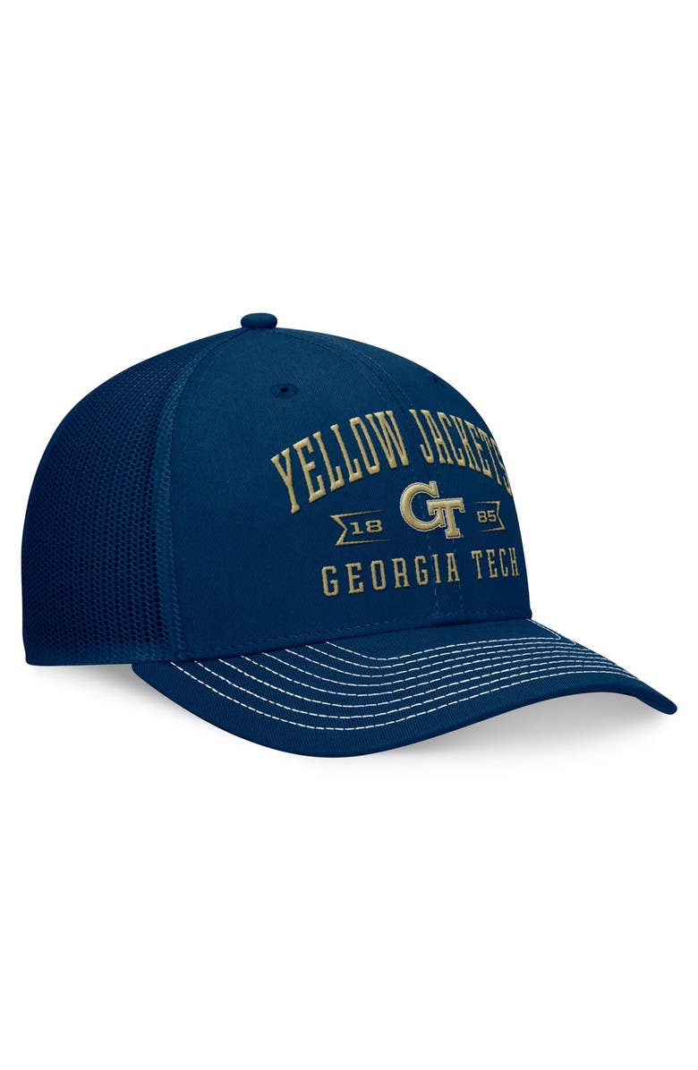TOP OF THE WORLD Men's Top of the World Navy Georgia Tech Yellow Jackets Carson Trucker Adjustable Hat, Alternate, color, 