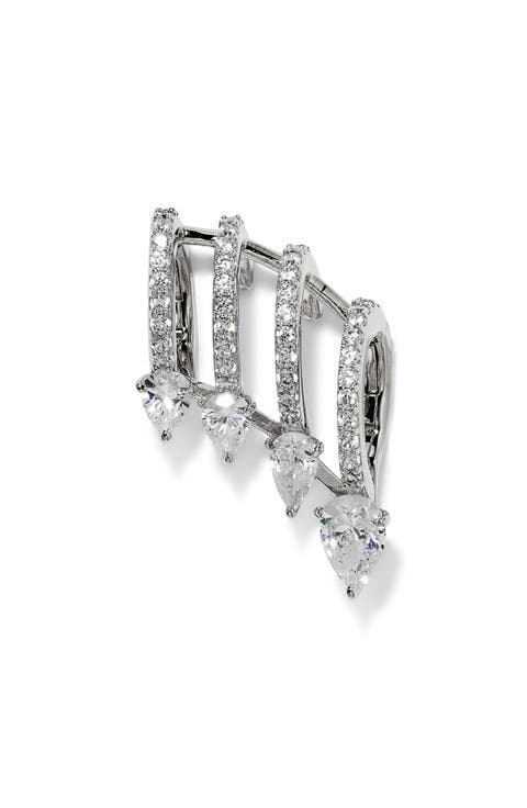 Cubic Zirconia Multi Row Ear Cuff