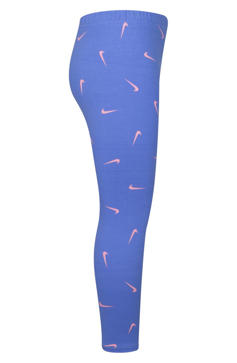 Nike Kids' Swoosh Fetti Leggings, Alternate, color, Royal Pulse