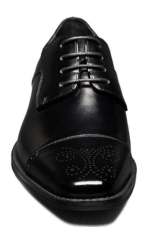 Stacy Adams Kenway Brogue Cap Toe Derby In Black