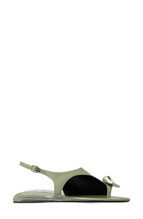 Tory Burch Patos Asymmetric Slingback Sandals In Green