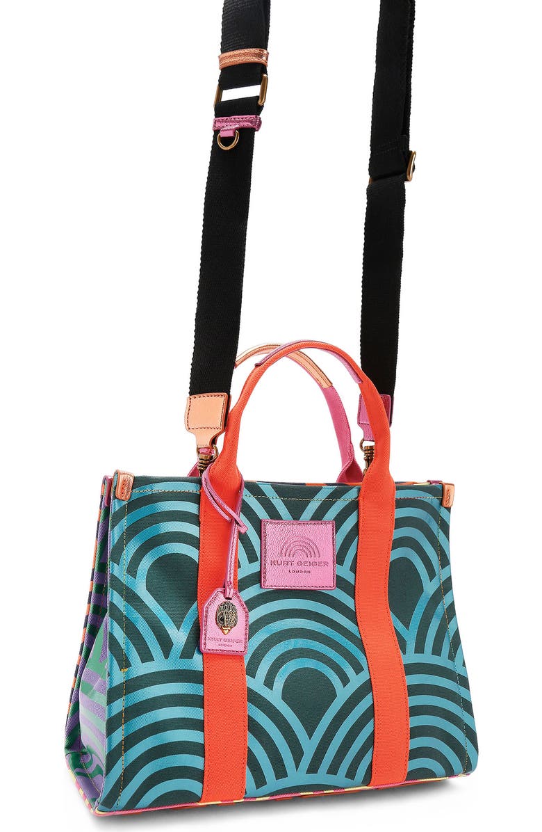 Kurt Geiger London Southbank Cotton Canvas Tote, Alternate, color, Blue Multi