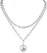 JARDIN Disc Pendant Layered Necklace