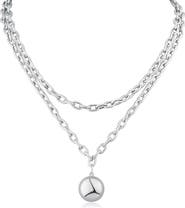 JARDIN Disc Pendant Layered Necklace