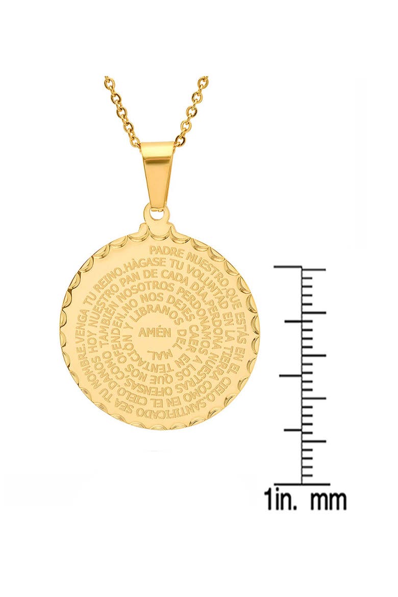 Padre Nuestro Pendant Necklace, Alternate, color, GOLD
