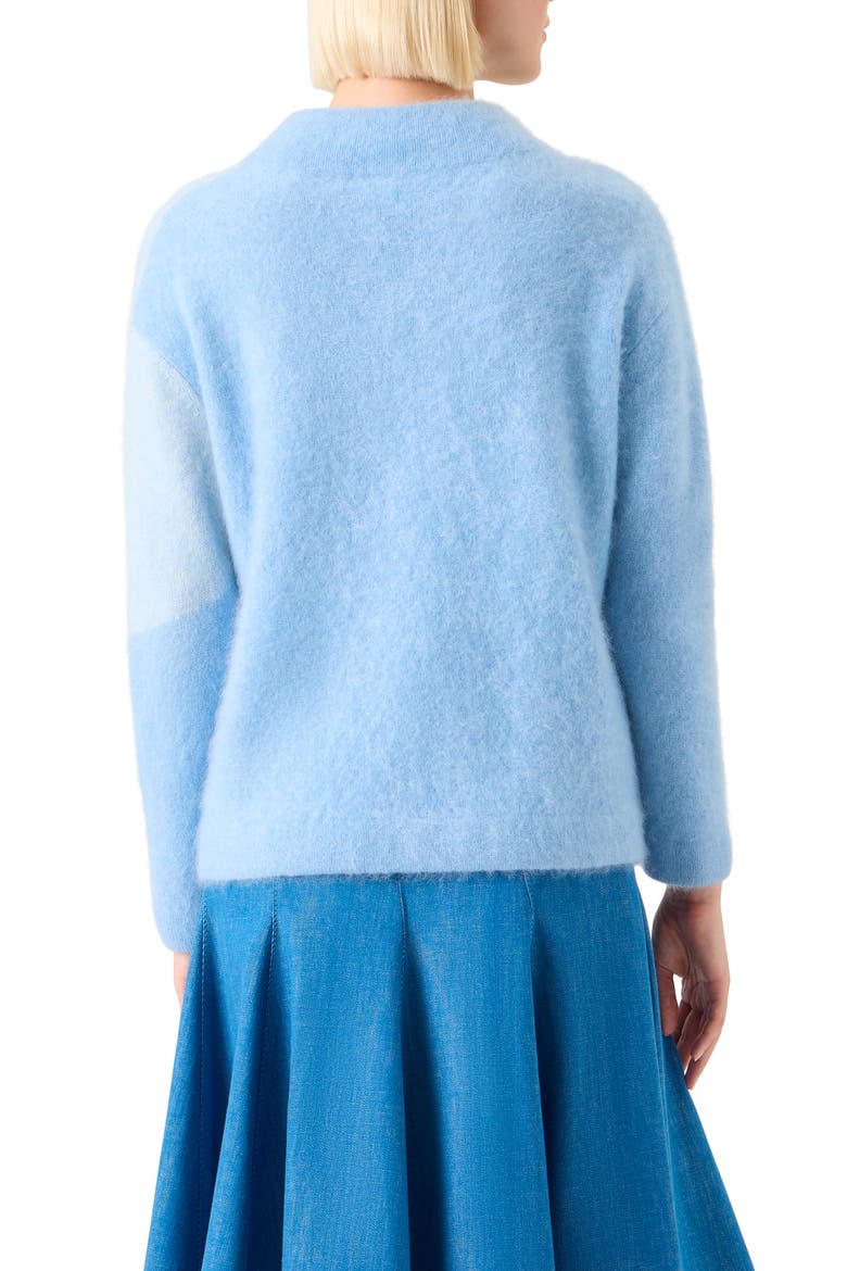 Sunbeam Cashmere Intarsia Sweater, Alternate, color, POWDER BLUE